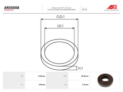 Komplet za popravak, alternator AS-PL ARS5008