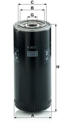 Oliefilter (geschroefd) past: ATLAS XAHS 237 CD, XAMS 287 CD, XAMS 407 CD CATERPILLAR 320D2, 320E, 320EL, 323E, 324E, 329E, 329EL, 924H, 924HZ, 926M, 928H, 928HZ, 930H, 938H, 950K, 950M, 953D, 962K