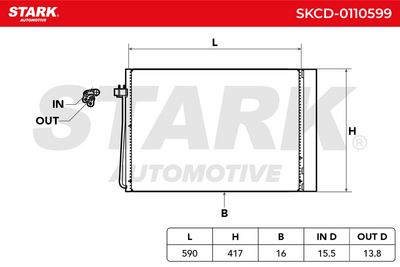 кондензатор, климатизация STARK SKCD-0110599