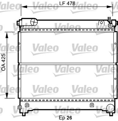 Радиатор, охлаждение двигателя VALEO 734918 для SUZUKI SAMURAI