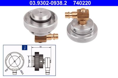 Stekker - adapter, toepassing: brake fluid ATE
