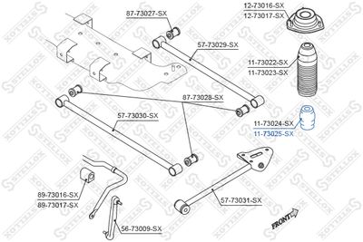 Буфер, амортизация STELLOX 11-73025-SX для DAEWOO NUBIRA