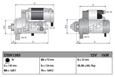 Startmotor DENSO DSN1385