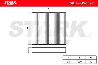 Филтър купе (поленов филтър) STARK SKIF-0170527
