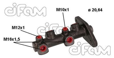 Главный тормозной цилиндр CIFAM 202-1140 для FORD FIESTA