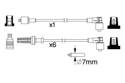 Комплект проводов зажигания BOSCH 0 986 357 219 для LANCIA THEMA