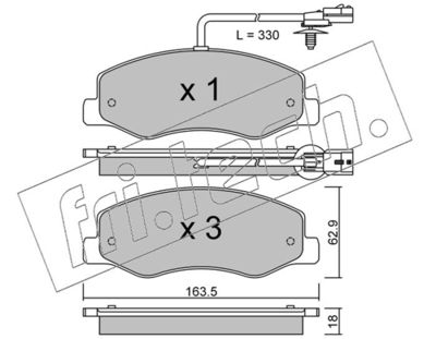 Sada brzdových destiček, kotoučová brzda fri.tech. 917.0