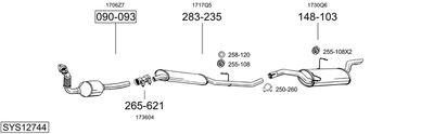Układ wydechowy BOSAL SYS12744