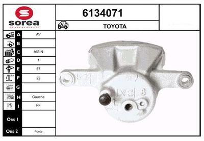 STARTCAR 6134071 Тормозной суппорт для TOYOTA YARIS (_P9_) 1.8 VVTi (ZSP90_)