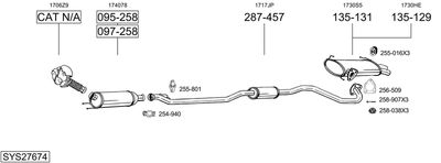 Układ wydechowy BOSAL SYS27674