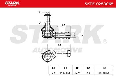 накрайник на напречна кормилна щанга STARK SKTE-0280065