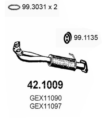 Rura wydechowa ASSO 42.1009
