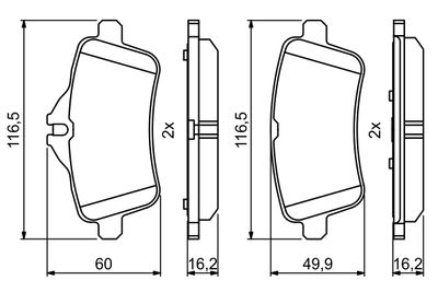 Brake Pad Set, disc brake 0 986 494 771