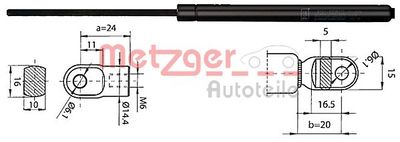 METZGER 2110390 Амортизатор багажника и капота  для PORSCHE  (Порш 911)