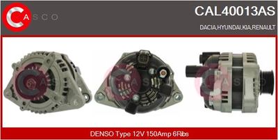 Генератор CASCO CAL40013AS для DACIA DOKKER