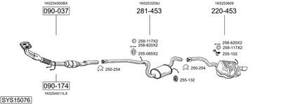SISTEM DE ESAPAMENT BOSAL SYS15076