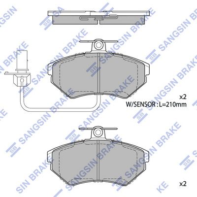 Hi-Q SP1708A Тормозные колодки и сигнализаторы  для AUDI A4 B6 Avant (8E5) 2.5 TDI quattro