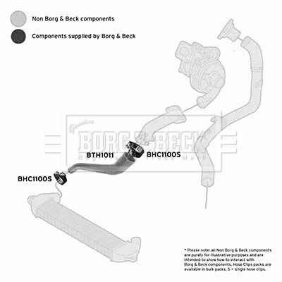 Charge Air Hose Borg & Beck BTH1011