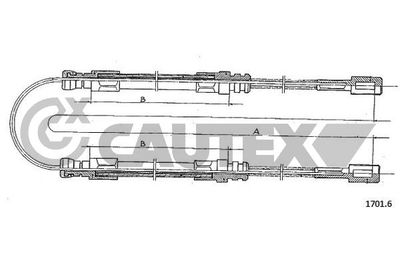 Тросик, cтояночный тормоз CAUTEX 760977 для IVECO DAILY