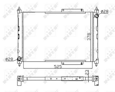 Radiator, engine cooling 55425A