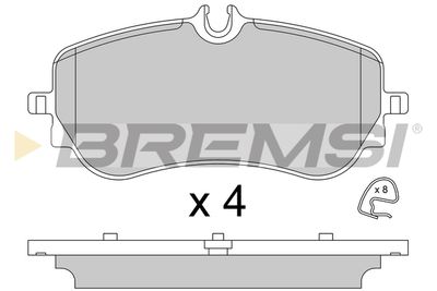 Комплект тормозных колодок, дисковый тормоз BREMSI BP3836 для MAN TGE
