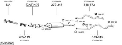 SISTEM DE ESAPAMENT BOSAL SYS08800