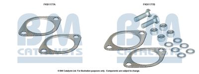 Монтажный комплект, катализатор BM CATALYSTS FK91177 для MITSUBISHI GALANT