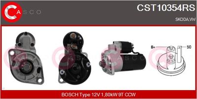 Стартер CASCO CST10354RS для VW CADDY
