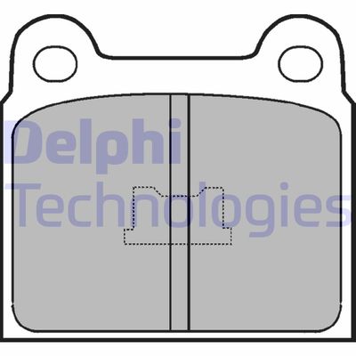 Комплект тормозных колодок, дисковый тормоз DELPHI LP76 для AUDI 50