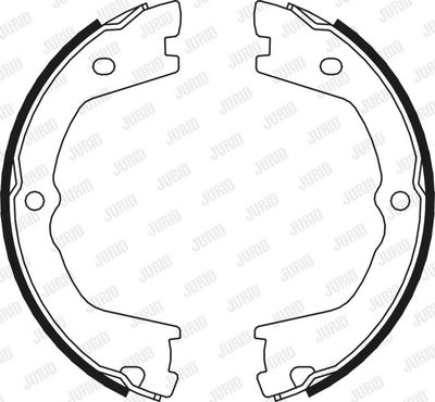 Sada brzdových čelistí, parkovací brzda JURID 362528J