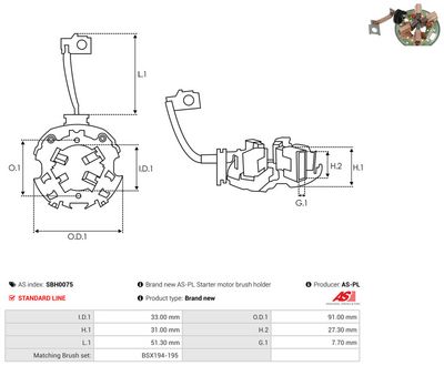 Vorschau Halter, Kohlebürsten Ansicht 2