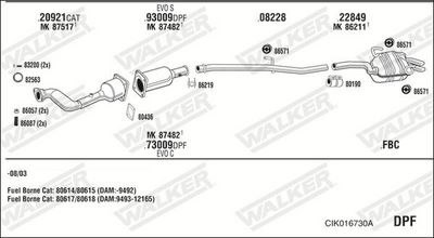 Изпускателна система WALKER CIK016730A