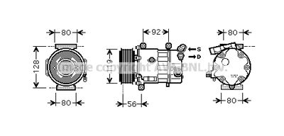 PRASCO CNK255 Компрессор кондиционера  для PEUGEOT 307 (Пежо 307)