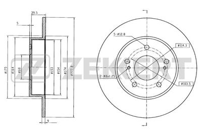 ZEKKERT BS-5206 Тормозные диски для NISSAN MAXIMA / MAXIMA QX V (A33)