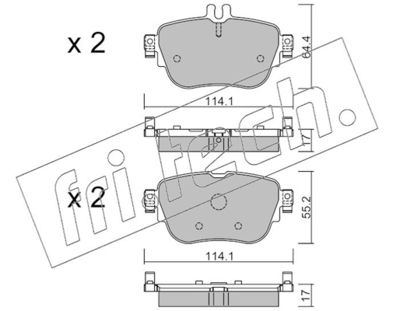 Zestaw klocków hamulcowych, hamulce tarczowe FRI.TECH. 1136.0