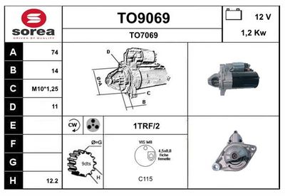 STARTER SNRA TO9069