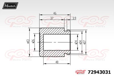 Поршень, корпус скобы тормоза MAXTECH 72943031 для LEXUS LS