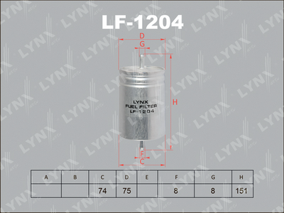 LF-1204 LYNXauto Топливный фильтр