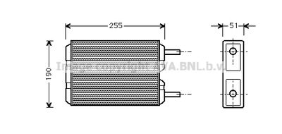 Теплообменник, отопление салона PRASCO VO6035 для VOLVO 340-360