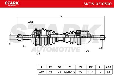 полуоска STARK SKDS-0210300