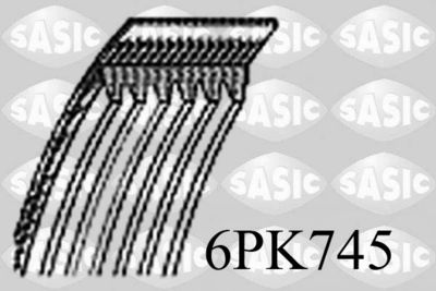 SASIC 6PK745 Ремень генератора  для LADA NIVA (Лада Нива)
