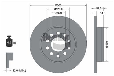 спирачен диск BENDIX Braking BDS2321