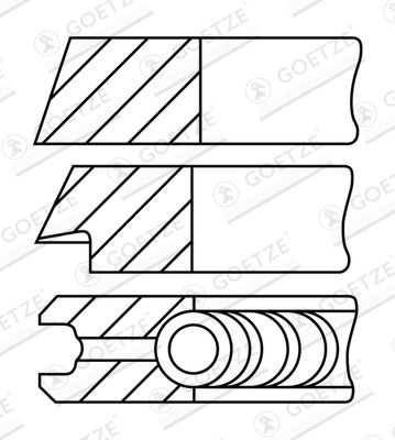 SET SEGMENTI PISTON GOETZE ENGINE 0842510010