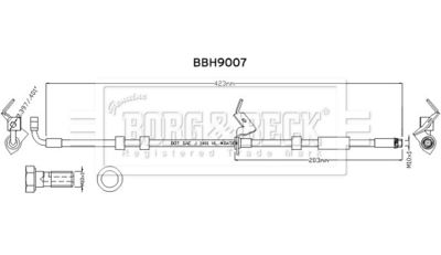 BORG-&-BECK BBH9007 Гальмівний шланг 