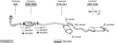 Układ wydechowy BOSAL SYS09513