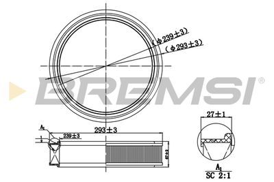 Воздушный фильтр BREMSI FA0564 для FIAT SEICENTO