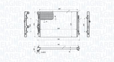Chladič, chlazení motoru MAGNETI MARELLI 350213220900