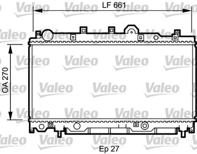 VALEO 731978 Радиатор охлаждения двигателя  для FIAT PUNTO (Фиат Пунто)