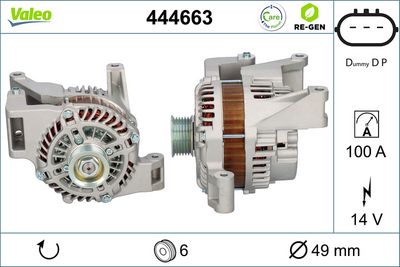 GENERATOR / ALTERNATOR VALEO 444663