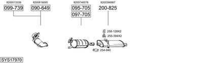 Układ wydechowy BOSAL SYS17970